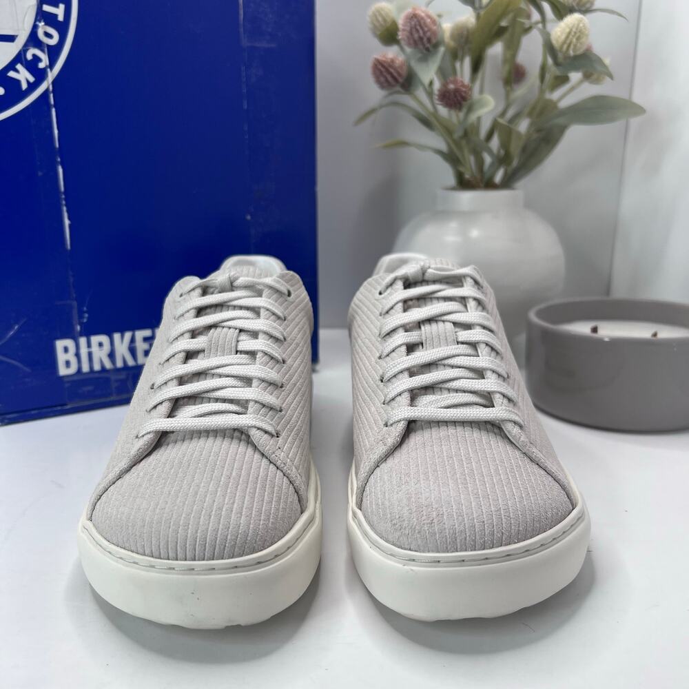 Birkenstock Bend Low Suede Embossed Corduroy Sneaker Antique White Women 6 EU37 - Picture 4 of 10